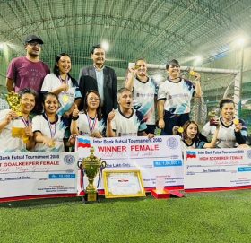 ग्लोबल आइएमई बैंक अन्तरबैंक महिला फुटसल २०८० को बिजेता