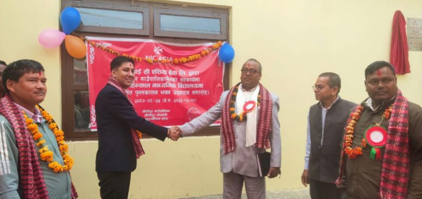 एनआईसी एशिया बैंकद्वारा कैलालीको श्री मोहन्याल माविमा पुस्तकालय भवन निर्माण