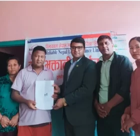 रिलायबल नेपाल लाइफद्वारा घातक रोग वापत दाबी भुक्तानी