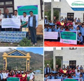 सिटिजन्स बैंकद्वारा भुकम्पबाट क्षतिग्रस्त बझाङको बाल विकास माध्यमिक विद्यालयलाई सहयोग प्रदान