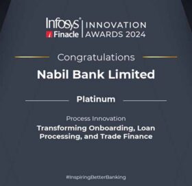 नबिल बैंकले पायो प्लेटिनम इन्फोसिस फिनाकल इनोभेसन अवार्ड