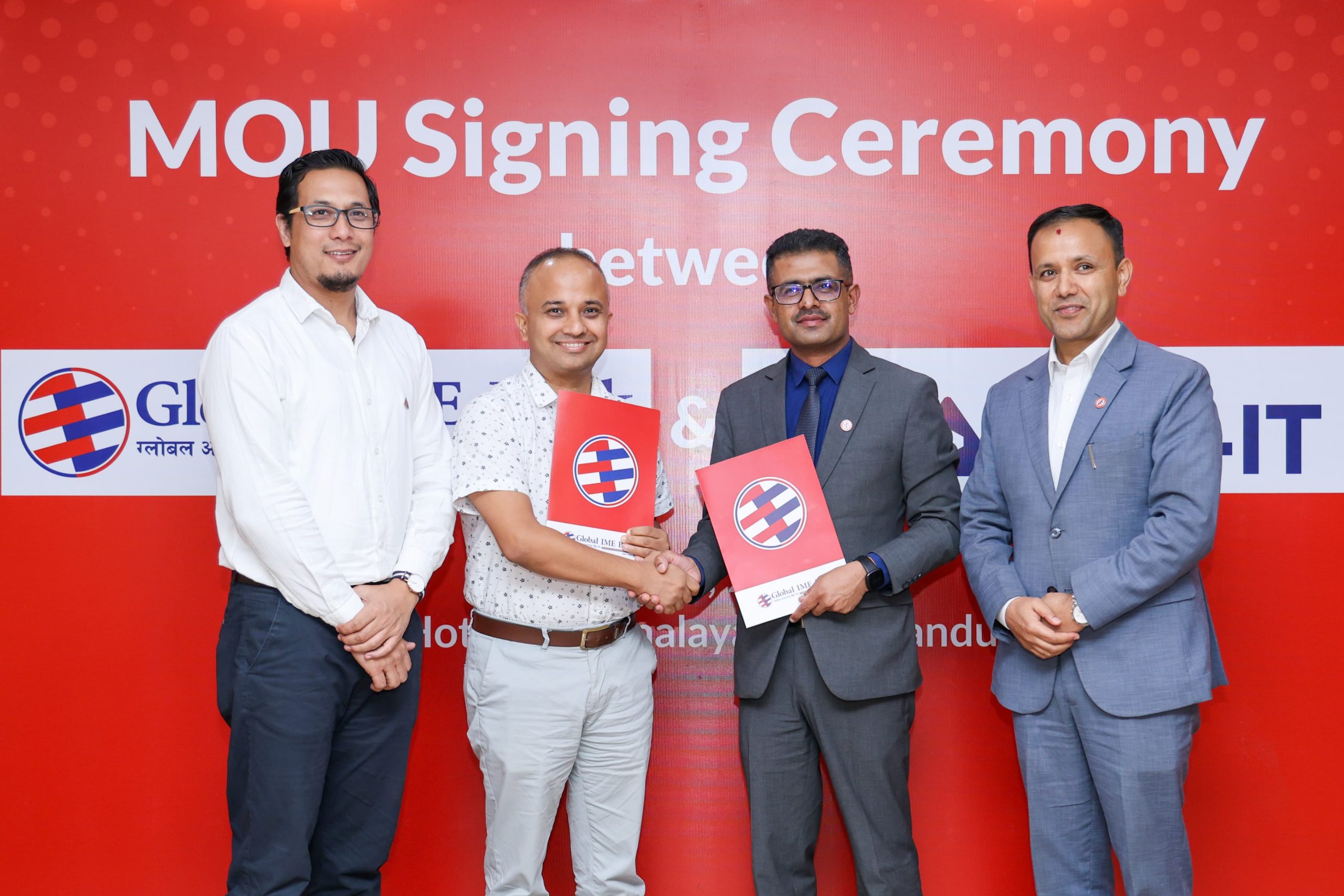 ग्लोबल आइएमई बैंक र नास–आईटीबीच सम्झौता, सूचना प्रविधि क्षेत्रको विकासमा सहकार्य गर्ने