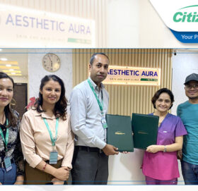 सिटिजन्स बैंकका ग्राहकलाइ एस्थेटिक औरा स्किन एण्ड हेयर क्लिनिकमा छुट