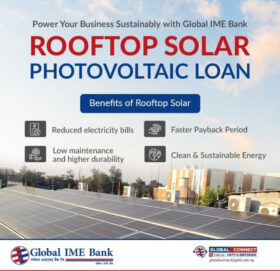 ग्लोबल आइएमई बैंकले ल्यायो ‘रुफटप सोलार कर्जा योजना’