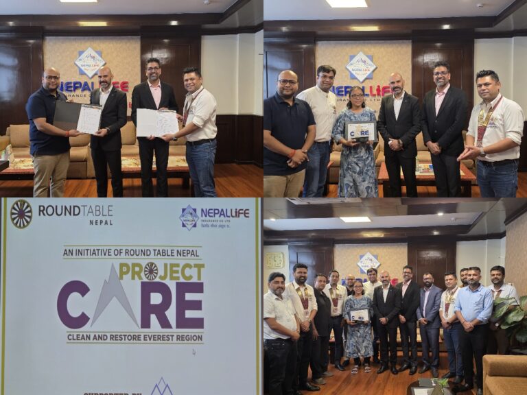 नेपाल लाइफ र राउन्ड टेबल नेपालद्वारा सगरमाथाबाट ५,००० किलो फोहोर सङ्कलन