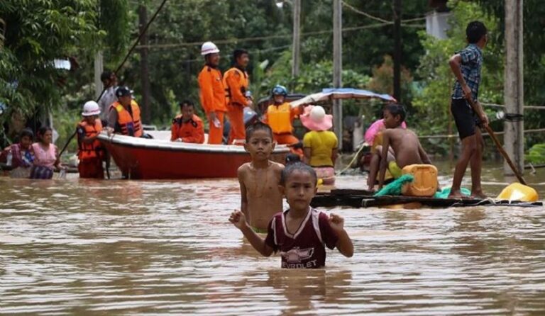 बाढीका कारण दक्षिणी म्यान्मामा १० हजारभन्दा बढी मानिस विस्थापित