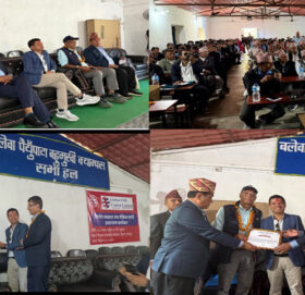 ग्लोबल आइएमईद्वारा बागलुङमा वित्तीय साक्षरता कार्यक्रम र विद्यालयलाई डिजिटल बोर्ड प्रदान