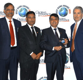 ग्लोबल आइएमई बैंक दोस्रो पटक ग्लोबल फाइनान्सको ‘बेष्ट बैंक अवार्ड’ बाट सम्मानित