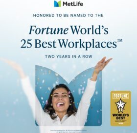 मेटलाइफ २०२५ मा फर्च्युन वल्र्डको उत्कृष्ट २५ कार्यस्थलको रूपमा सम्मानित