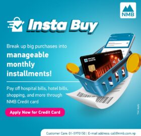 ‘एनएमबि इन्स्टा बाइ’ मार्फत क्रेडिट कार्ड सेवामा एनएमबि बैंकको थप सुविधा