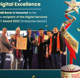 एनएमबि बैंकले पायो डिजिटल सर्भिसेज् आइसीटी अवार्ड-२०२५